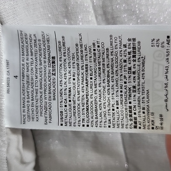 BANANA REPUBLIC FACTORY METALLIC SHORT/SIZE 4 - Picture 8 of 10